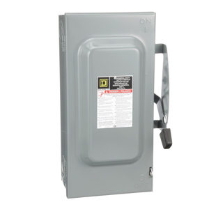 Square D DU3 General Duty Three Phase Non-fused Disconnects 100 A NEMA 1 240 VAC