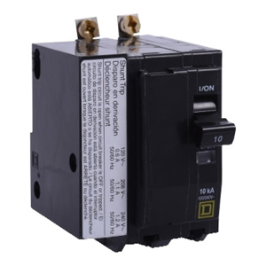 Square D QOB Series Shunt-trip Molded Case Bolt-on Circuit Breakers 20 A 120/240 VAC 10 kAIC 2 Pole 1 Phase