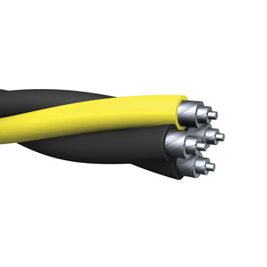 Generic Brand Aluminum XLP Quadplex Underground Distribution Cable 250-250-250-3/0 AWG Rust 1500 ft