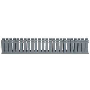 Panduit FiberRunner® Type H Hinged Wide Slot Wire Duct 2 in x 4 in x 6 ft Light Gray Cover Not Included