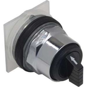 Square D Harmony™ 9001K 30 mm Selector Switches Standard Knob 3 Position Spring Return from Both Black
