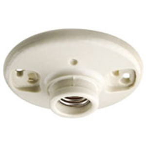 Leviton 49875 Series Keyless Outlet Box Lampholders Incandescent Medium White