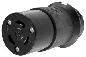 Hubbell Wiring Straight Locking Connectors 30 A 125 V 2P3W L5-30R Insulated Twist-Lock® Insulgrip® Dry Location