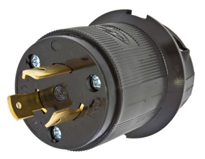 Hubbell Wiring Straight Locking Plugs 20 A 250 V 2P3W L6-20P Insulated Twist-Lock® Insulgrip® Dry Location
