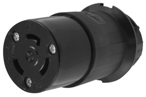 Hubbell Wiring Straight Locking Connectors 30 A 250 V 2P3W L6-30R Insulated Twist-Lock® Insulgrip® Dry Location