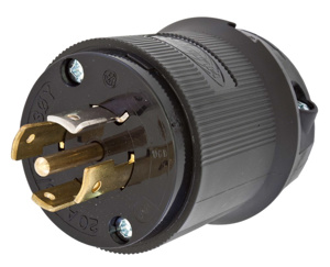 Hubbell Wiring Straight Locking Plugs 20 A 120/208 V 4P5W L21-20P Insulated Twist-Lock® Insulgrip® Dry Location