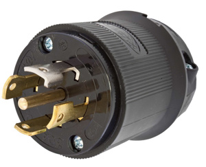 Hubbell Wiring Straight Locking Plugs 30 A 120/208 V 4P5W L21-30P Insulated Twist-Lock® Insulgrip® Dry Location