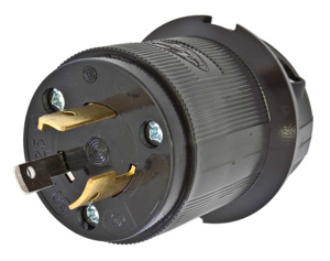 Hubbell Wiring Straight Locking Plugs 20 A 125 V 2P3W L5-20P Insulated Twist-Lock® Insulgrip® Dry Location