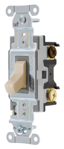 Hubbell Wiring 3-Way, SPDT Toggle Light Switches 20 A 120/277 V CS320 Almond
