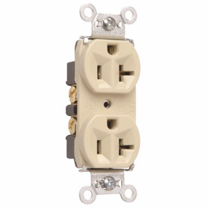 Pass & Seymour 5362 Series Duplex Receptacles 20 A 125 V 2P3W 5-20R Commercial Ivory