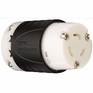 Pass & Seymour Turnlok® Series Locking Connectors L5-20R 2P3W Black/White