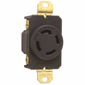 Pass & Seymour Turnlok® Series Locking Receptacles L15-30R Black