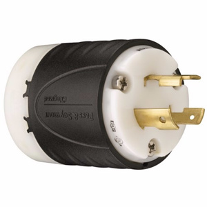 Pass & Seymour Turnlok® Series Locking Plugs L6-20P 2P3W Black/White