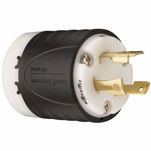 Pass & Seymour Turnlok® Series Locking Plugs L6-30P 2P3W Black/White