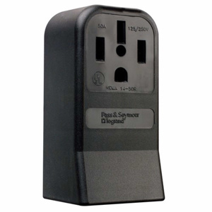 Pass & Seymour 3854 Series Power Outlets Black 50 A 14-50R Commercial