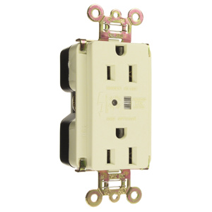 Pass & Seymour 5262-SP TVSS Duplex Receptacles 15 A 125 V 2P3W 5-15R Commercial Ivory