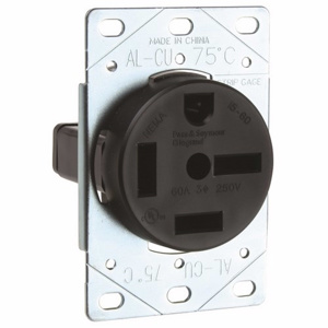 Pass & Seymour 5760 Series Power Outlets 60 A 250 V 3P4W 15-60R Commercial Black