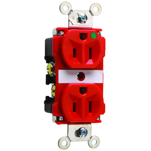 Pass & Seymour 8200 Series Duplex Receptacles 15 A 125 V 2P3W 5-15R Hospital Red