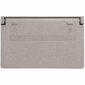 Pass & Seymour CA Series Weatherproof Outlet Box Covers 2-5/8 in x 4-9/16 in Aluminum Die Cast Gray