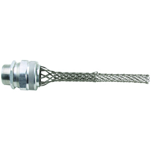 Pass & Seymour Deluxe Series Meshed Strain Relief Cord Connectors Male Connector 1-1/4 in 0.875 - 1.000 in Closed Mesh, Multi-weave