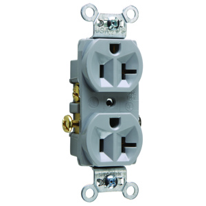 Pass & Seymour CR20 Series Duplex Receptacles Gray 20 A 5-20R Commercial