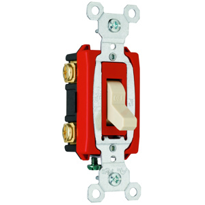 Pass & Seymour DPST Toggle Light Switches 20 A 120/277 V No Illumination Ivory