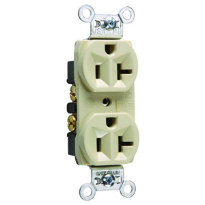 Pass & Seymour CRB5000 Series Duplex Receptacles Ivory 5-20R Commercial