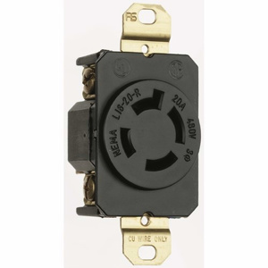 Pass & Seymour Turnlok® Series Locking Receptacles L16-20R Black