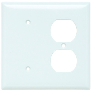 Pass & Seymour Standard Blank Duplex Wallplates 2 Gang White Plastic Device