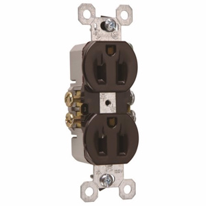 Pass & Seymour 3232 Series Duplex Receptacles 15 A 125 V 2P3W 5-15R Residential TradeMaster® Brown