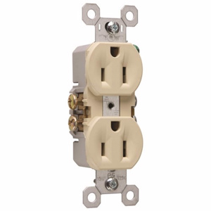 Pass & Seymour 3232 Series Duplex Receptacles 15 A 125 V 2P3W 5-15R Residential TradeMaster® Ivory