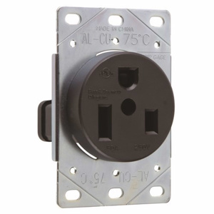 Pass & Seymour 3804 Series Power Outlets Black 6-50R Commercial