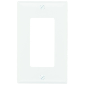 Pass & Seymour Standard Decorator Wallplates 1 Gang White Plastic Device