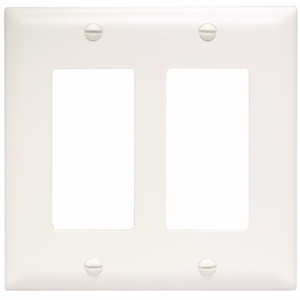 Pass & Seymour TP262 TradeMaster® Series Wallplates 2 Gang Decorator White