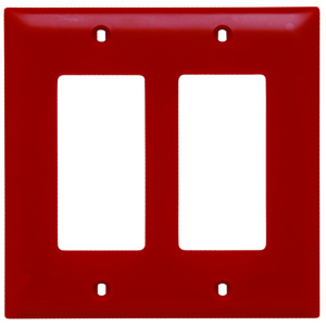 Pass & Seymour Standard Decorator Wallplates 2 Gang Red Nylon Device