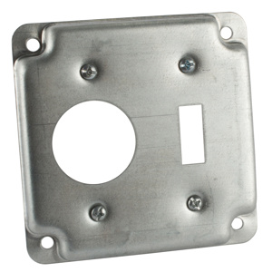 ABB Thomas & Betts RS1 Series Square Box Surface Covers 1 Toggle Switch/1 Single Receptacle Steel