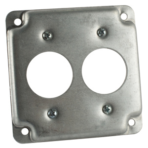 ABB Thomas & Betts RS1 Series Square Box Surface Covers 2 Single Receptacle Steel