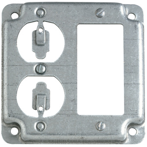 ABB Thomas & Betts RS1 Series Square Raised Covers 1 Duplex Receptacle/1 GFCI Device Steel