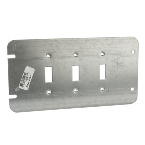 ABB Thomas & Betts Gangable Box Covers 3 Toggle Switch Flat 3 Gang