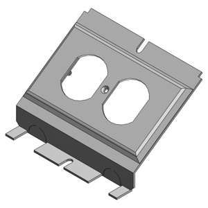 ABB Thomas & Betts 664 Series Device Plates For 664-SC And 664-CI: Duplex Opening Metallic 4.69 in