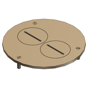 ABB Thomas & Betts MopTite™ P-60 Series Cover Plates (2) 1-7/16 Plug for Duplex Metallic