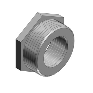 ABB Thomas & Betts 1200 Series Hex Head Reducing Conduit Bushings 1 x 3/4 in Malleable Iron Non-insulated