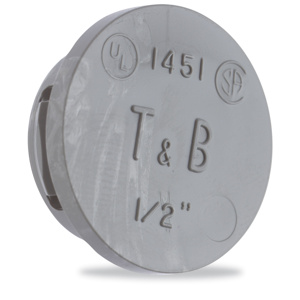 ABB Thomas & Betts Screw-in Knockout Plugs 1/2 in Thermoplastic Gray