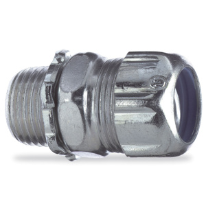 Thomas & Betts 5200 Series Straight Liquidtight Connectors Non-insulated 1/2 in Compression x Threaded Steel