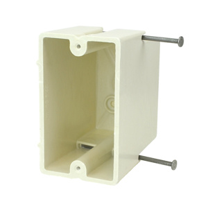 Allied Moulded fiberglassBOX™ 1090 Series New Work Nail-on Boxes Switch/Outlet Box Nails Nonmetallic