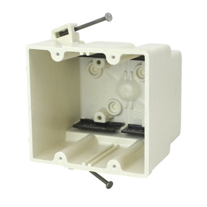 Allied Moulded fiberglassBOX™ 2302 Series New Work Nail-on Boxes Switch/Outlet Box Nails 3-7/16 in Nonmetallic
