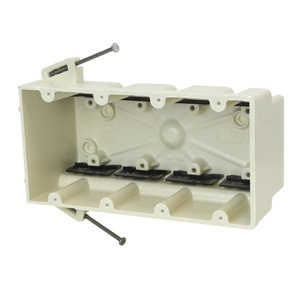 Allied Moulded fiberglassBOX™ 4300 Series New Work Nail-on Boxes Switch/Outlet Box Nails Nonmetallic