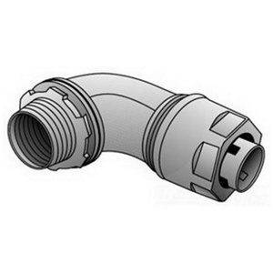 Appleton Emerson SR Series 90 Degree Liquidtight Cord Grip Connectors 1/2 in Malleable Iron 0.375 - 0.500 in