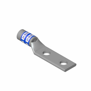 ABB Thomas & Betts Blackburn Standard Barrel Compression Lugs 1/4 in 2 Hole Blue 6 AWG