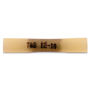 ABB Thomas & Betts Heat Shrink Insulated Butt Connectors 12 - 10 AWG Copper Polyolefin (PO) Yellow